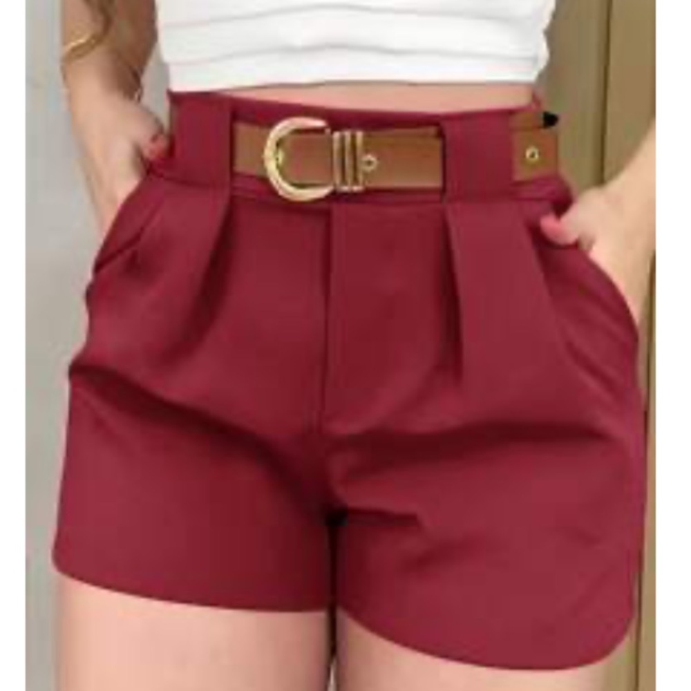 NWOT SHEIN High Waist Red Women's Shorts